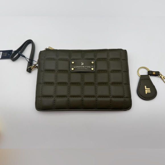 London Fog Olive Quilted Women\'s Bag